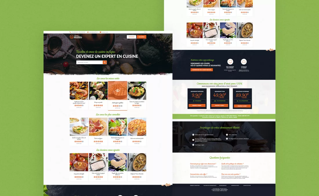 Projet Cooking Master : Site vitrine d'un univers culinaire