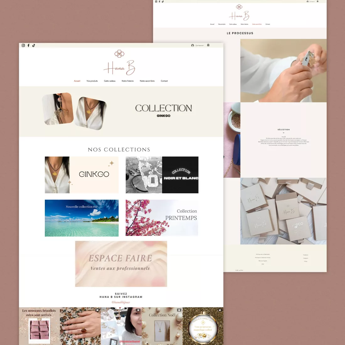 Projet Hana B : Boutique en ligne de bijoux faits main