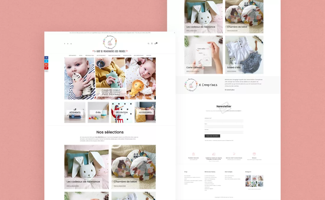 Projet Miniatures Factory : Boutique de mode pour bébés et enfants