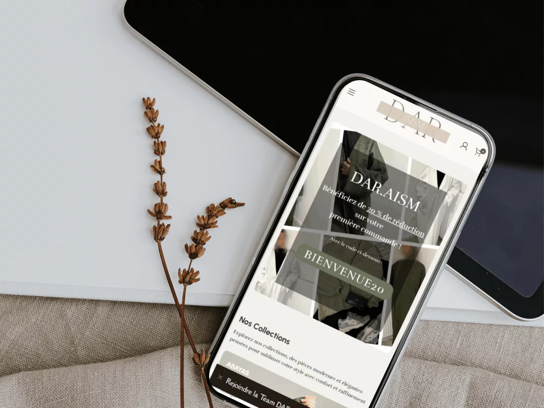 Projet DAR Aïsm : Une marque lancée de zéro : boutique en ligne et supports imprimés