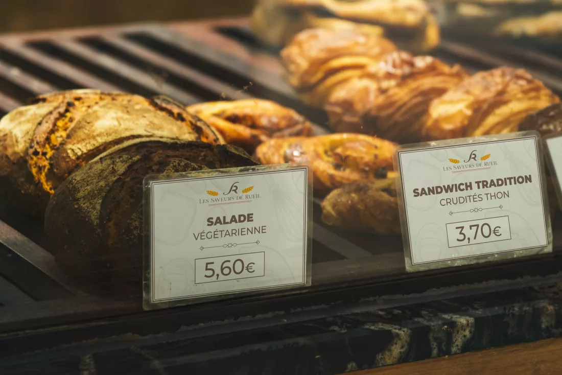 Projet Les Saveurs de Rueil : Étiquettes produits d'une boulangerie artisanale